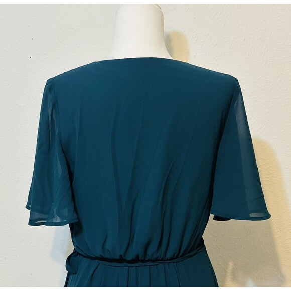 Show Me Your Mumu Women’Size M Sophia Wrap Green Maxi Dress Flutter Sleeve - Picture 8 of 15